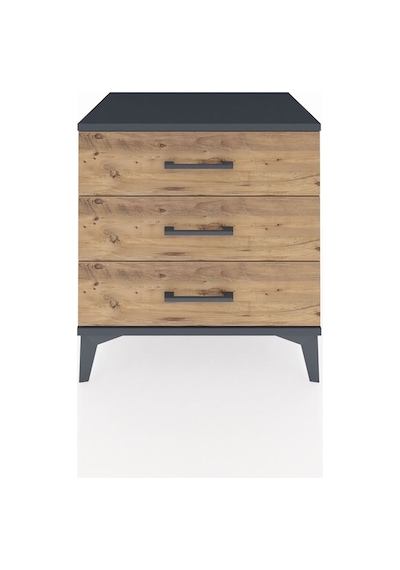 Hyperion Komodin 3 Çekmeceli 60x44x64 Antrasit-çam Antrasit
