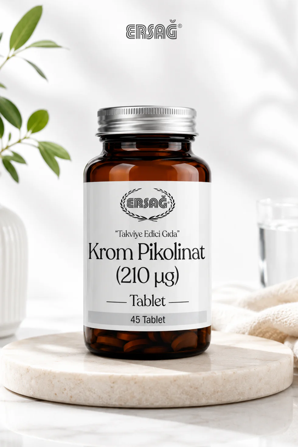 Ersağ Krom Pikolinat Takviye Edici Gıda 45 Tablet