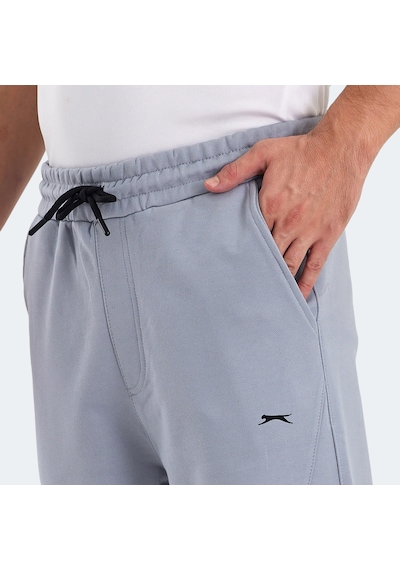 Slazenger NADAB Erkek Cepli Dar Paça Gri Eşofman Altı