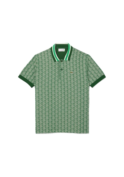 Lacoste Classic Fit Monogram Polo T-shirt Erkek Polo Yaka Tişört Yeşil Yeşil