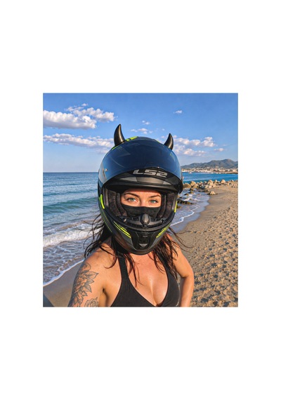 Şeytan Boynuzu Motosiklet Kask Aksesuarı 2adet Kask Dahil Değildir