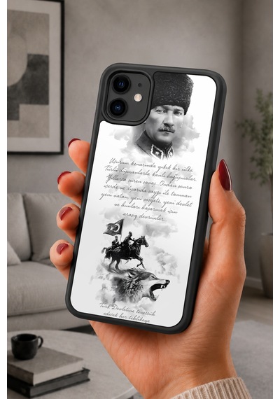 İphone 11 Uyumlu Kurt Desenli Kamera Korumalı Darbelere Dayanıklı Kılıf 239-kurt-iphone11