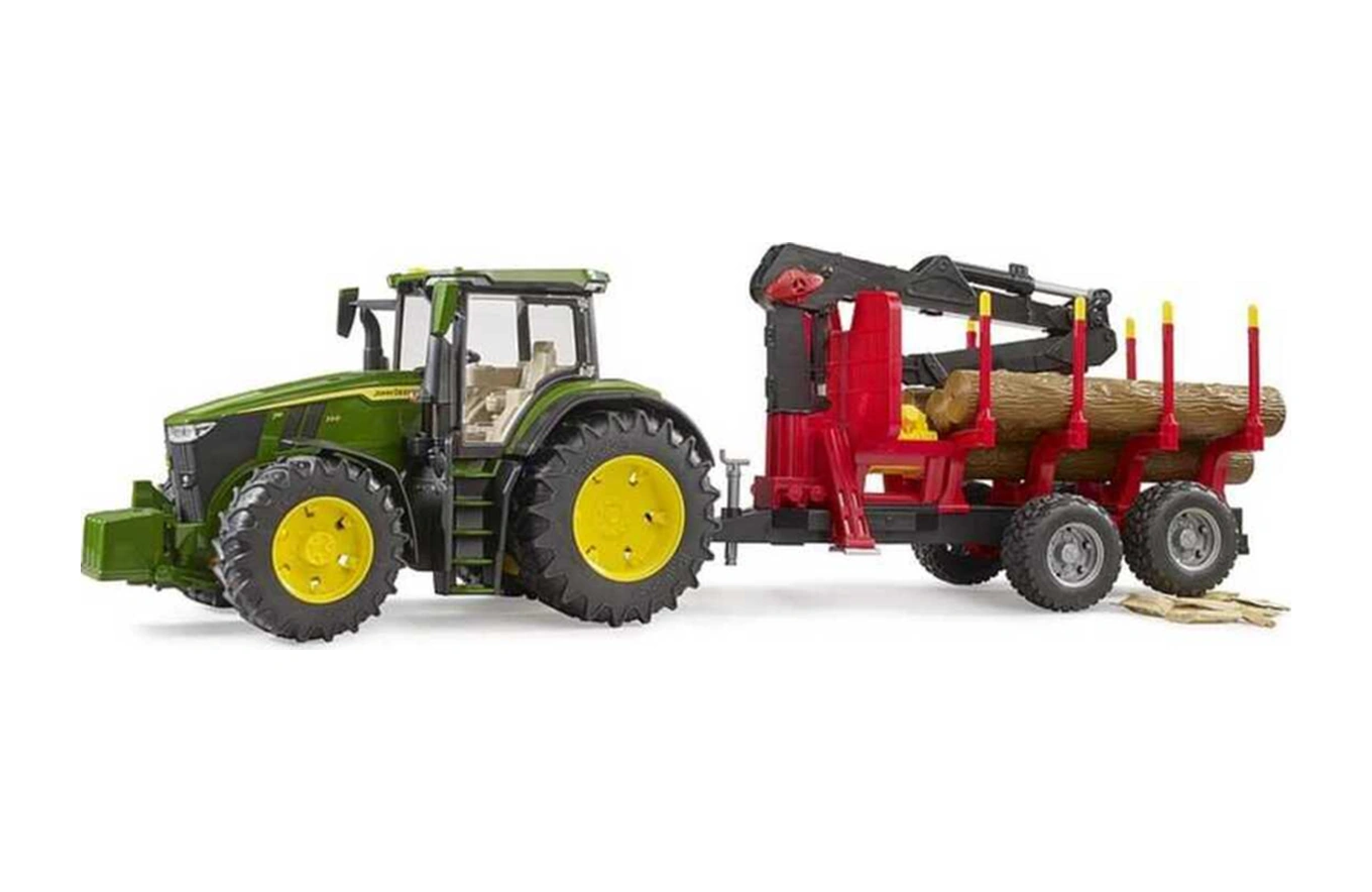 John Deere 7r 350 Traktör Ve Kütük Taşıyan Römork Br03154