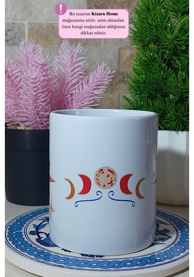 Tek Göz Manifest Tasarım Porselen Kupa Bardak Beyaz