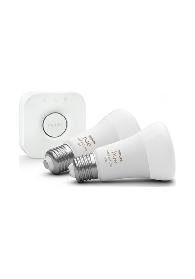 Philips Huewca 9w E27 Renkli Akıllı Ampul 2'li Başlangıç Seti Rgb - Ayarlanabilir Renk Sıcaklığı Ve Parlaklık