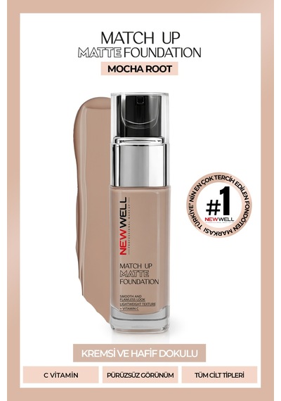Match Up Matte Foundation Mocha Root 04 34 Gr Beige