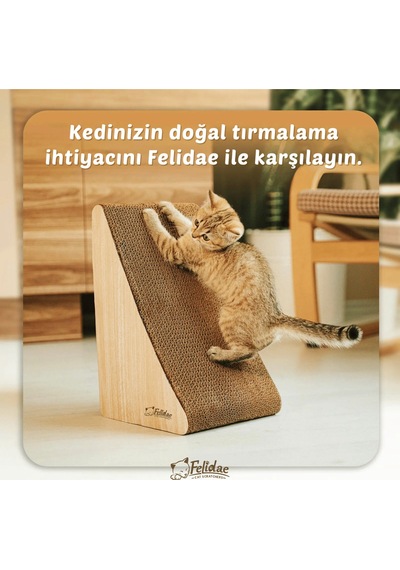 Oluklu Mukavva, Kedi Tırmalama Kanepesi Dikey Tırmalama / 24x43x24cm Small - Cs7 Lw