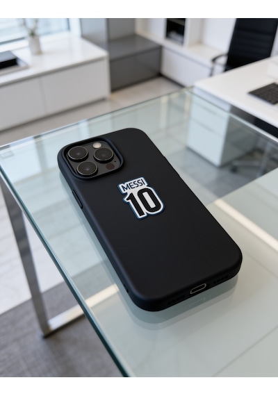 10 Üzerine Messi Telefon Sticker 3d Metal Tasarım, Arka Süs A300138