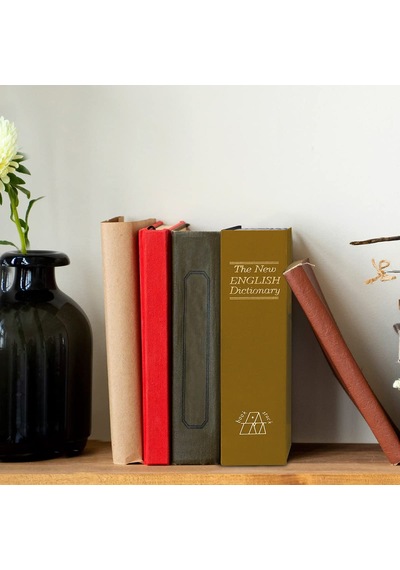 Kitap Şeklinde Gold Büyük Boy Gizli Güvenlik Kitap Görünümlü Hazi