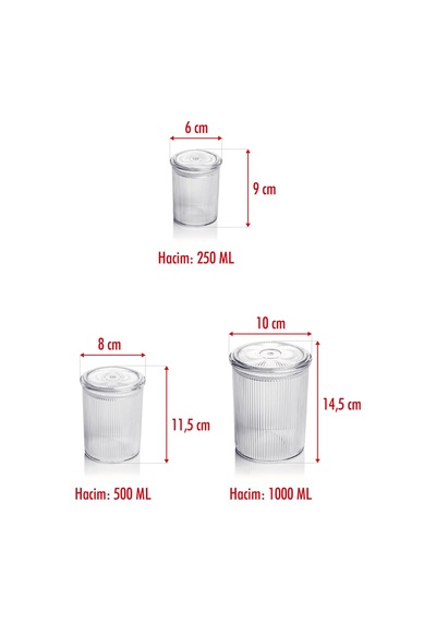 12'li Barok Yuvarlak 3 Boy Kavanoz Seti & Saklama Kabı & Erzak Kabı 4 1000 Ml, 4 500 Ml,4 250 Ml Sarı