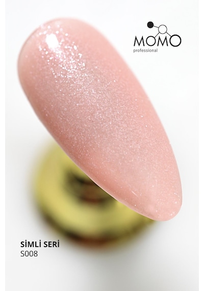 Momo Professional Kalıcı Oje S008 Simli Açık Yavruağzı 14 Ml