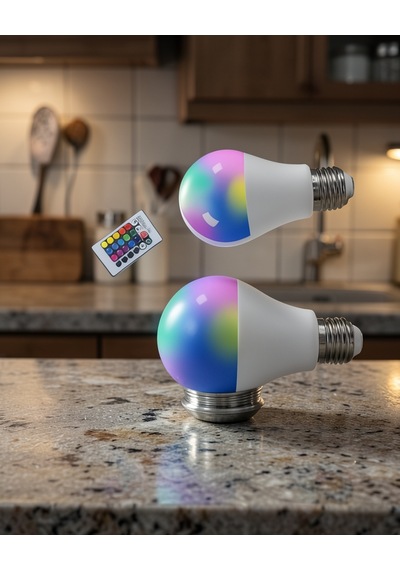 Rgb Led Lamba Kumandalı E27 Uuczzzrgblambaaaa1 Çok Renkli