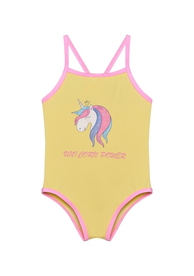 Toosalty Kız Çocuk Unicorn Desenli Sarı Mayo 25sg008st Sarı Toosalty Kız Çocuk Unicorn Desenli Sarı Mayo 25sg008st Sarı