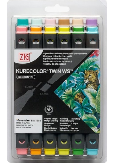 Zig Kurecolor Twin Ws Marker Kc3000N 12Li Set 12B3