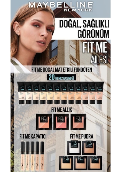 Maybelline New York Fit Me Matte+Poreless Fondöten 112 Soft Beige