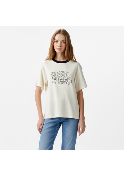 The Kooples Classic Kadın Krem T-shirt