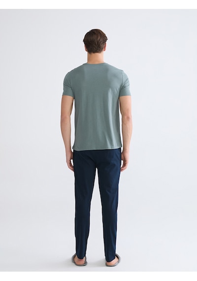 Lc Waikiki Lc Waıkıkı Yeşil Standart Kalıp Erkek Pijama Takım