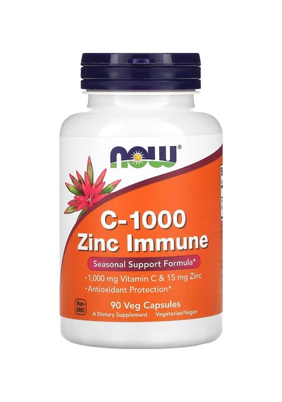 Now Foods C-1000 Vitamin & Zinc Immune Support Antioxidant Protec