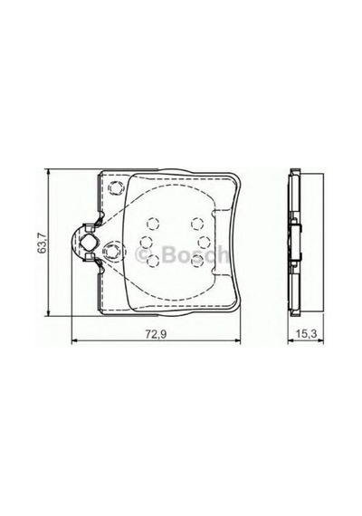 Bosch 0986495080 Fren Balatası Arka W202 9500 S202 9600 W203 00 07 Cl203 0811 W210 9500 R170 9600 R171 0410 051126300aa