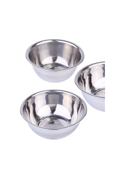 16 Cm Abant Paslanmaz Çelik Çorba Yemek Kasesi 6 Adet Sos Mama Tereyağı Tabağı Meze Tabağı 430 Tas No:3 Gümüş
