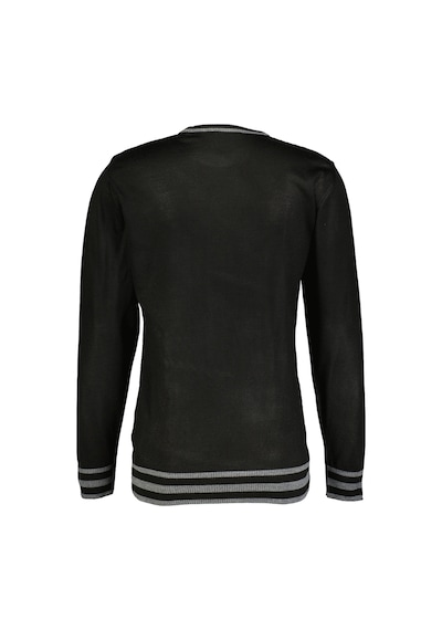 Finesuits Erkek Desenli Yünlü Kazak 2422201020.dsoyr Siyah