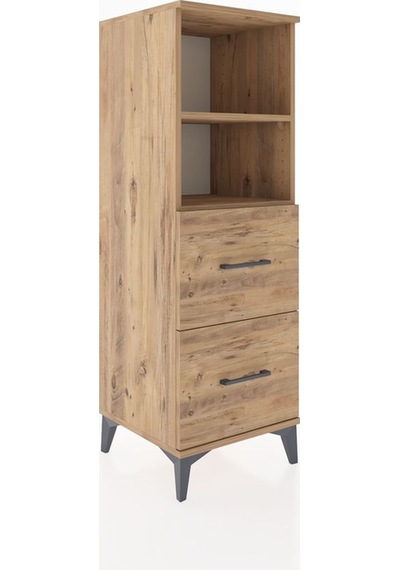 Hyperion Dolap 2 Raflı 2 Çekmeceli 44x44x134 Çam-çam Atlas Çam