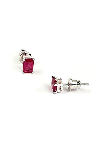 Sky Diamond Red Creative Rubies 925Ayar Gümüş Minimal Küpe