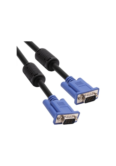 Vcom Cg341Ad-5.0 Mavi Konnektör Siyah 5Mt Vga M-Vga  M Kablo