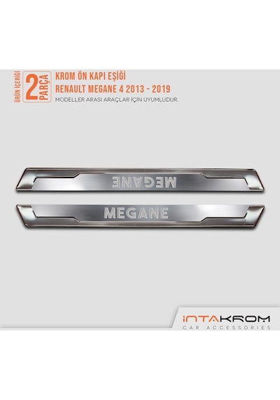 Renault Megane 4 Krom Ön Kapı Eşiği - 2 Parça - Hb-Sd