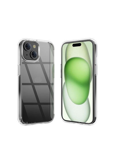 Apple iPhone Uyumlu 15 Plus Kılıf Kamera Korumalı Şeffaf Silikon Kapak Sararmaya Dayanıklı Clear-resistant Kap Çok Renkli