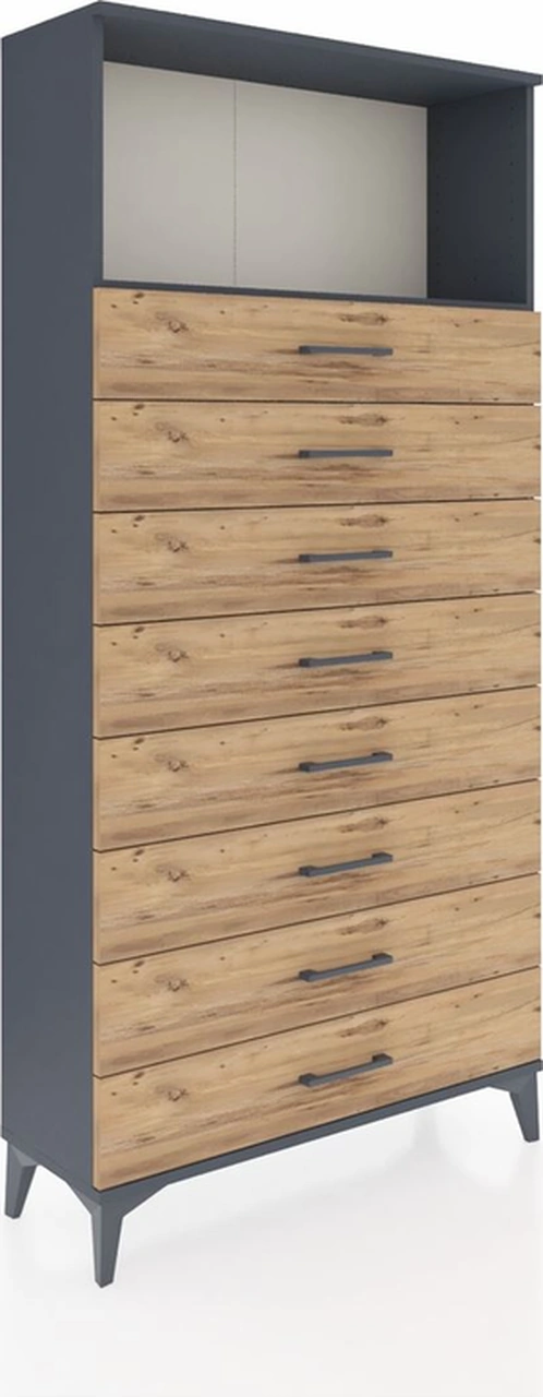 Arges Dolap Tek Raflı 8 Çekmeceli 88x30x182 Antrasit-çam Antrasit Arges Dolap Tek Raflı 8 Çekmeceli 88x30x182 Antrasit-çam Antrasit