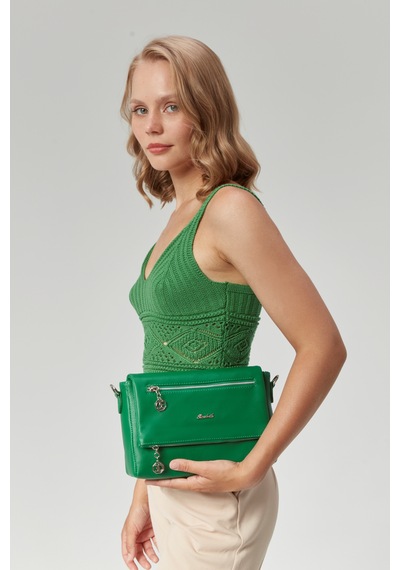 Morpelikan Kadın Dört Bölmeli Clutch Çarpraz Omuz Çantası