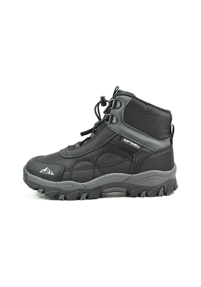 Cool Alfa Siyah Lastikli Soft Shell Outdoor Erkek Çocuk Bot Siyah