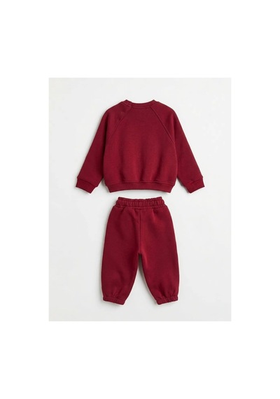 Poala Kids Bear Baby Takım Bordo