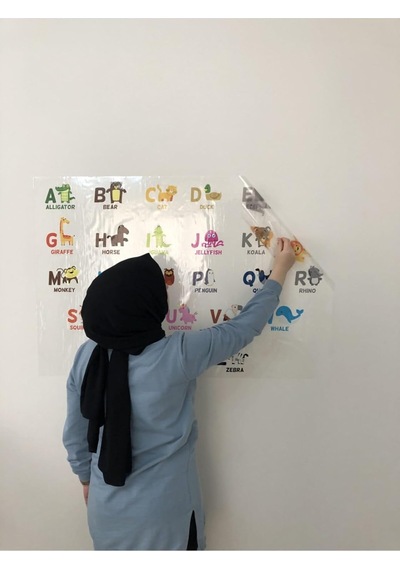 İngilizce Eğitici Harfler Çalışması Harf Öğrenme Ilkokul Öğrencisi Eğitim Yazı Tahtası 70x100 Cm Genel