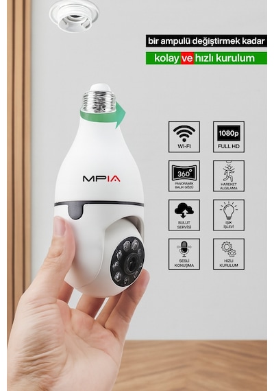 Wifi 360 Panoramik Ampul Kamera Gece Görüş Ses Akıllı Hareket Algılayıcı Güvenlik Kamerası Wifi 360 Panoramik Ampul Kamera Gece Görüş Ses Akıllı Hareket Algılayıcı Güvenlik Kamerası