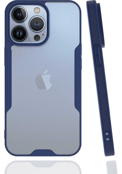Apple Uyumlu iPhone 13 Pro Kılıf Kamera Korumalı Arkası Şeffaf Silikon