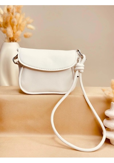 Elora Atelier Mini Flap Çapraz Askılı Beyaz Çanta Çok Renkli