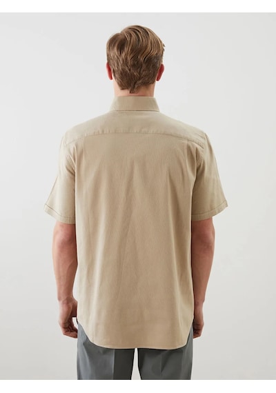 Lc Waikiki Bej Regular Fit Poplin Erkek Gömlek