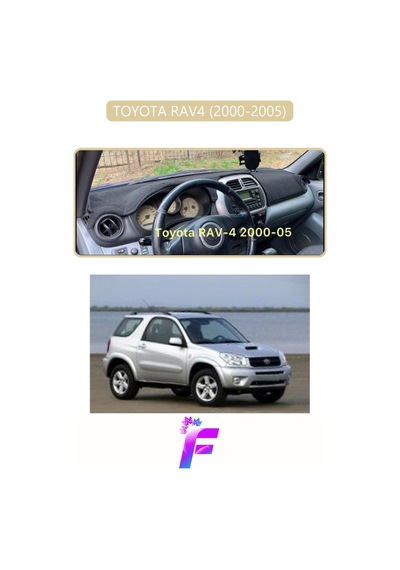 Toyota Rav4 2000-2005 Uyumlu Torpido Örtüsü Yansıma Önleyici Tam Koruma Hızlı Montaj K55