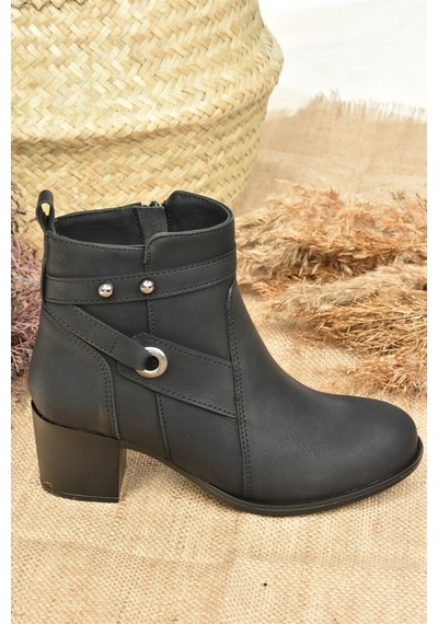 Fox Shoes Siyah Kalın Topuklu Kadın Bot L674155009