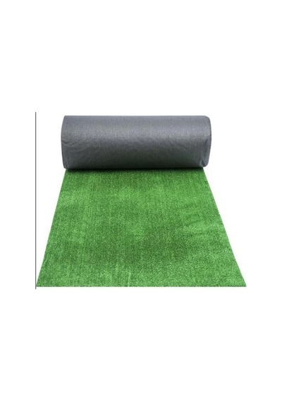 Valeryhome Vl Dekoratif Premium Kalite Suni Balkon Bahçe Kaymaz Taban Çim Halı 7 Mm Yeşil