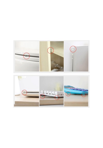 Lexroo Yapışkanlı Cam Tutucu Şeffaf 18 Mm 12'li Mobilya Raf Ses Tutucu