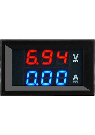 Pazly--100v 10a Dc Dijital Voltmetre Ampermetre Mavi + Kırmızı Led Amp Volt Metre Ölçer 1