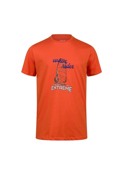 2as Alex Baskılı Erkek Sıfır Yaka T-shirt 042 TURUNCU