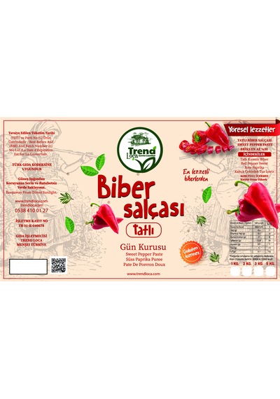 Trend Loca Gaziantep Tatlı Biber Salça 2 Kg