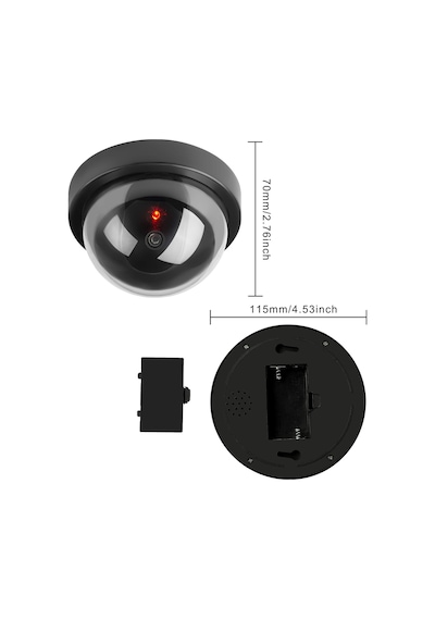 4 Adet Led Işıklı Dome Kamera Taklit_Sahte_Tavan Caydırıcı Kamera