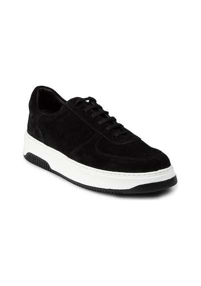 Deery Hakiki Süet Siyah Erkek Sneaker Ayakkabı - 01965Msyhe06 Siyah