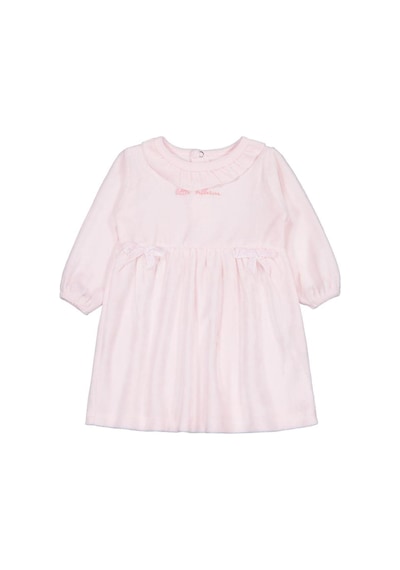 Civil Baby Yaka Fırfırlı Bel Fiyonklu 6-18 Ay Elbise Açık Pembe