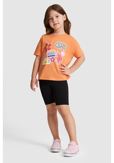 U.S. Polo Assn. Kız Çocuk Turuncu Tişört 50325648-vr051